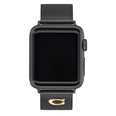 COACH Apple Watch 錶帶 38/40/41mm 適用 C字米蘭錶帶 寵愛媽媽 送禮推薦-黑色(不含手錶)