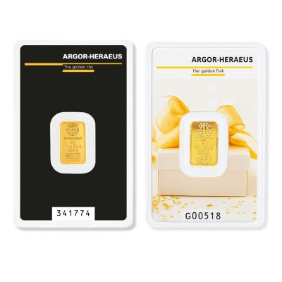 【童樂繪金飾】2選1 瑞士 Argor heraeus 亞格賀利氏 2G 黃金條塊 2公克 國際LBMA認證