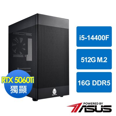 華碩B760平台[鑽石勇士]i5-14400F/16G/RTX5060Ti/512G_M2