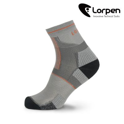 Lorpen 中性 Coolmax 輕量登山短襪 PTLCS【灰橘】6210320 / 西班牙品牌 短筒健行襪