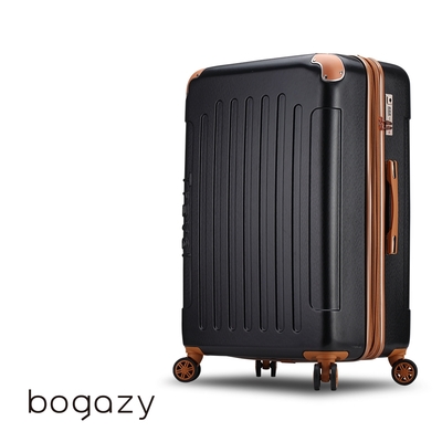Bogazy 復刻彼卡 29吋海關鎖可加大行李箱(黑)