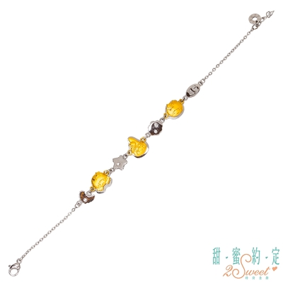 甜蜜約定2SWEET 甜蜜約定 HelloKitty 美好星光Melody雙子星黃金/白鋼手鍊