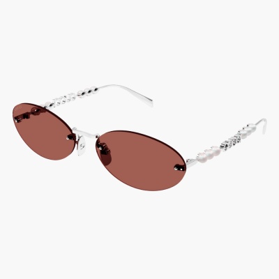【GUCCI 古馳】圓形金屬太陽眼鏡(GG1922S-002)