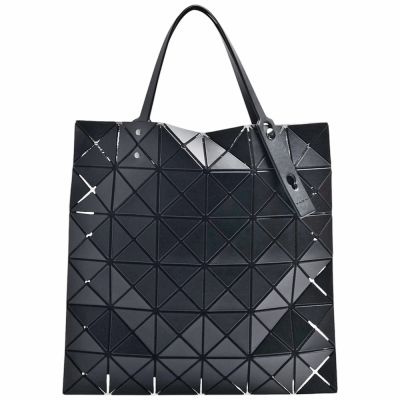 ISSEY MIYAKE 三宅一生BAOBAO霧面透光幾何方格6X6手提包(霧黑色)