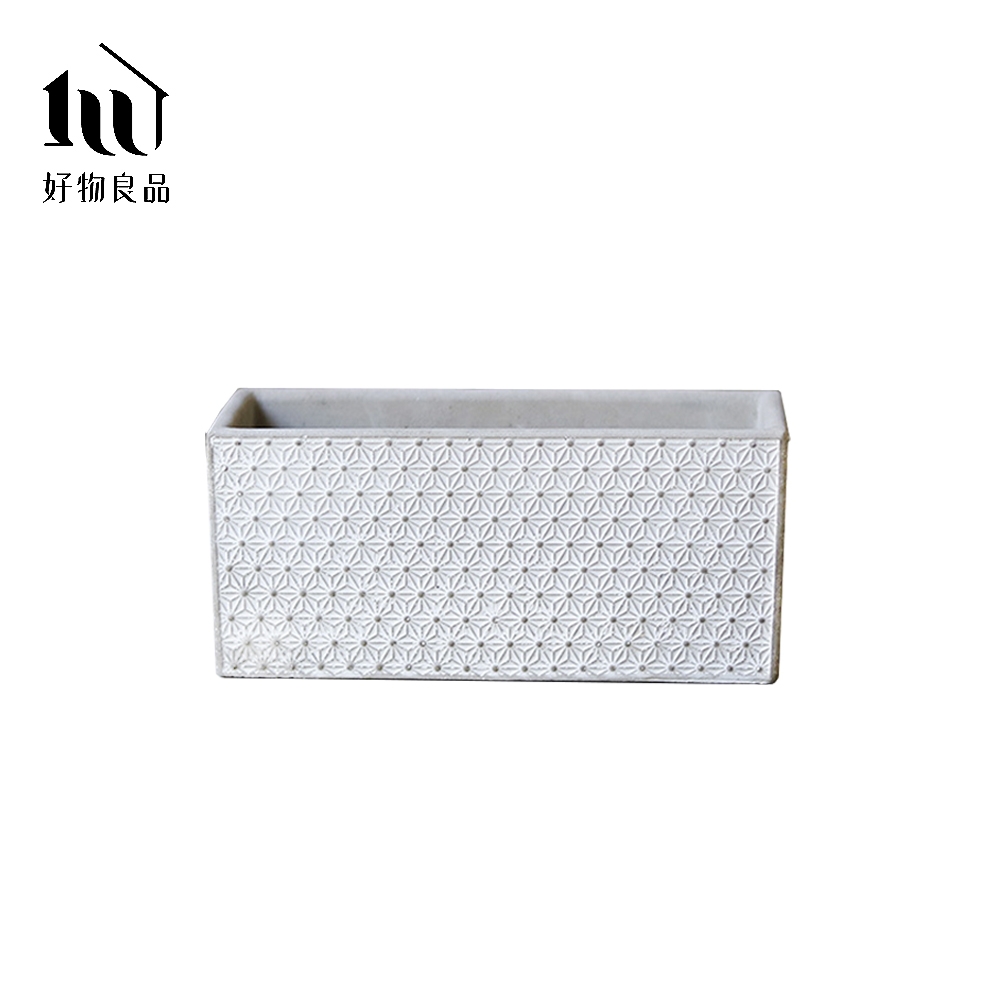 好物良品】大款_細緻立體浮雕手作水泥盆栽花盆花器(陽台多肉植物盆器