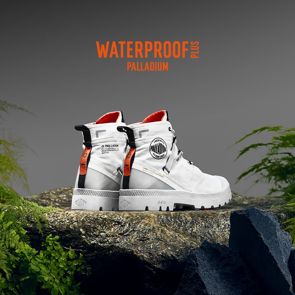 PALLADIUM PAMPA TRAVEL LITE+ WP+快穿輕量防水靴-中性-太空白| 防水靴