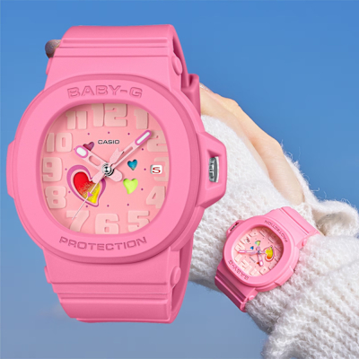 CASIO 卡西歐 BABY-G 俏皮愛心 繽紛轉盤指標女錶 寵愛媽媽 送禮推薦 BGA-10-4A