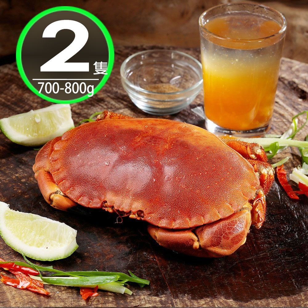 華得水產 英國野生爆卵麵包蟹2隻(700-800g/隻)