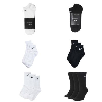 Nike Everyday Cushion Crew 長襪/中筒/短襪 白黑 三雙一組 SX767