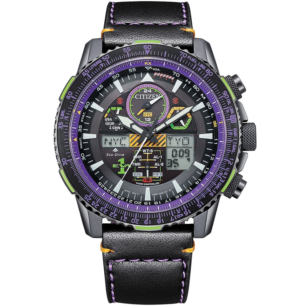 CITIZEN 星辰x EVA新世紀福音戰士初號機限量版Promaster 航空光