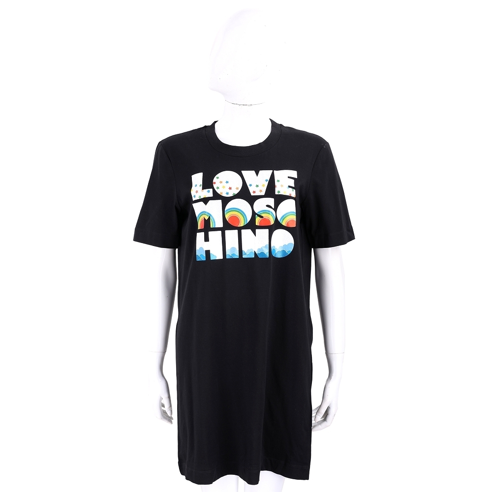 [精品潮T限時降] LOVE MOSCHINO 長版TEE 洋裝-4款可選 (銀蔥果凍感印花)
