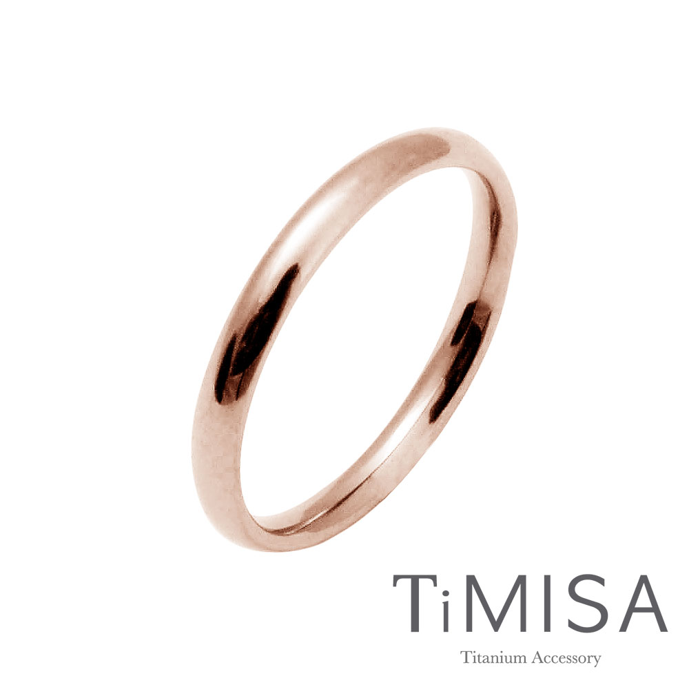 TiMISA《純真》純鈦戒指(雙色可選) (玫瑰金)