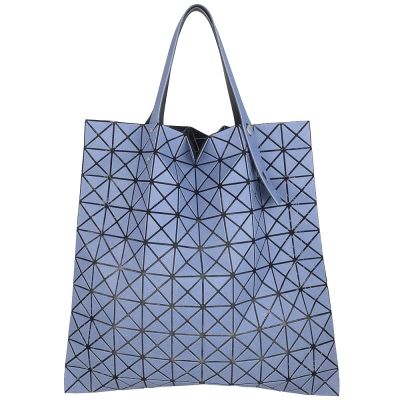 ISSEY MIYAKE 三宅一生 BAOBAO 牛仔藍色三角格10x10肩背/手提包