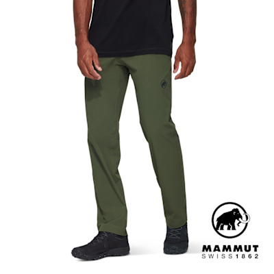 【Mammut 長毛象】Hiking V Pants Men 防曬彈性健行長褲 深沼澤綠 男款 #1022-02520