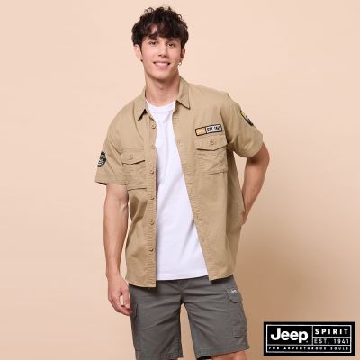 JEEP雙口袋貼布繡襯衫