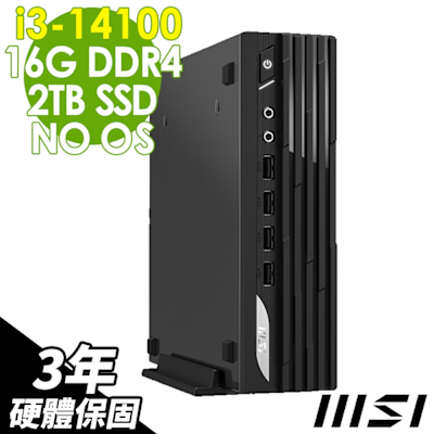 MSI微星 MSI PRO DP21 (i3-14100/16G/2TB SSD/FD)