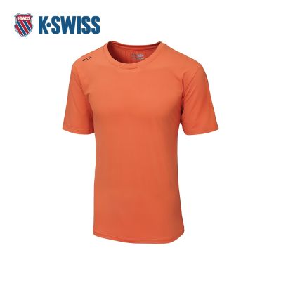 K-SWISS 涼感T恤 26SS PF TEE 16 M 涼感衣 短上衣 男短袖上衣 橘色 1013712-745
