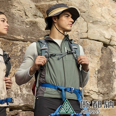 【ATUNAS 歐都納】男款石墨烯微暖輕量背心A1VE2401M綠/保暖舒適/休閒旅遊/登山健行/大尺碼