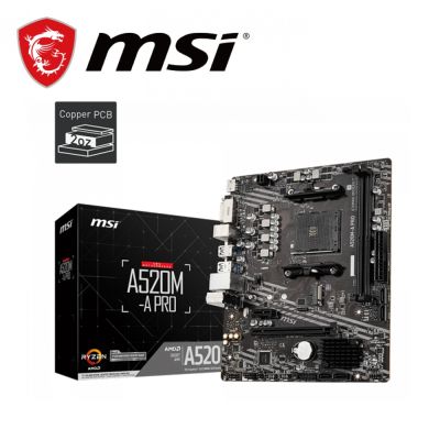 微星 A520M-A PRO 主機板+微星 Sistorm GAMING Mouse pad 鼠墊