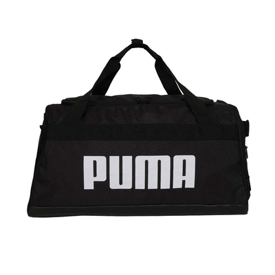 PUMA CHALLENGER運動旅行袋-側背包 裝備袋 手提包 肩背包 09114301 黑白