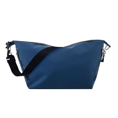 LONGCHAMP LE PLIAGE ENERGY系列再生尼龍雙拉鍊斜背包(墨水藍)