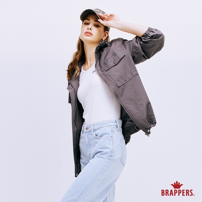 BRAPPERS 女款 雙口袋連帽外套-灰
