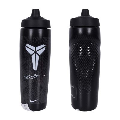 NIKE KOBE 擠壓水壺 24OZ-慢跑 單車 自行車 登山 運動水壺 N101521607724 黑灰白