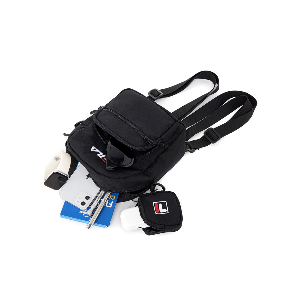 FILA LOGO後背包(附小零錢包)-黑色BMX-1104-BK 運動包袋| Yahoo購物中心