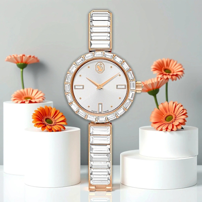 SWAROVSKI 施華洛世奇 Matrix Bangle 方形切割水晶手鐲式手錶 女錶 寵愛媽媽 送禮推薦-25mm 5677484
