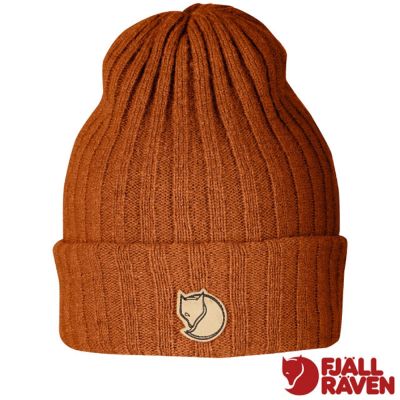 【Fjallraven 北極狐】Byron 100% 美麗諾羊毛保暖帽.針織毛線帽.護耳帽/ 77388-215 秋葉橘