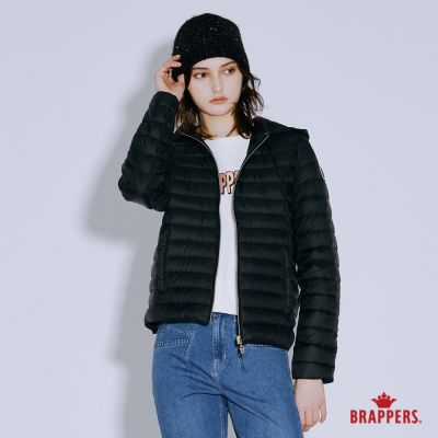 BRAPPERS 女款 簡約短版羽絨外套-深灰