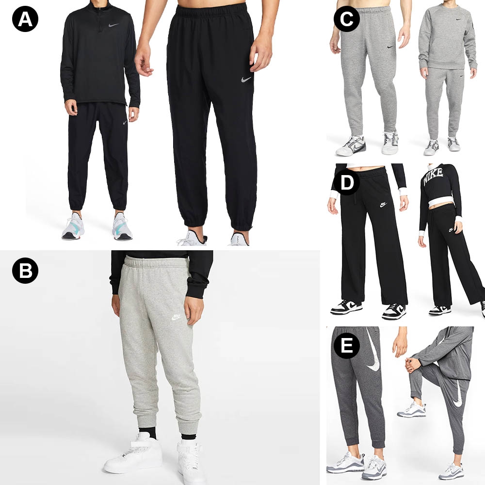 Nike TF Pant Taper 男款 女款  運動 縮口 加絨 休閒 棉褲 拉鍊 口袋 長褲 DQ5406-063 /BV2680-063 (多款選) (A)