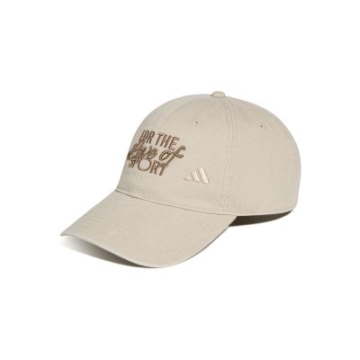 Adidas Slogan Cap 卡其色 刺繡 遮陽 運動 休閒 老帽 棒球帽 帽子 KZ2326