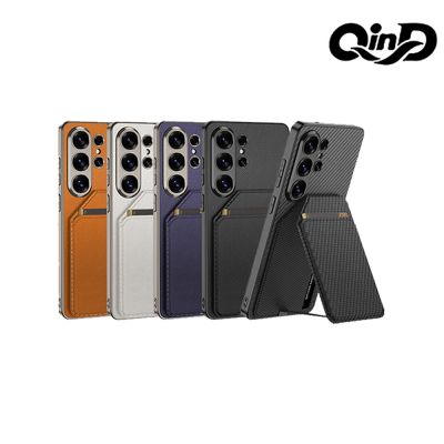 QinD SAMSUNG 三星 Galaxy S26 Ultra 5G 素皮磁吸卡包殼
