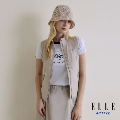 ELLE ACTIVE 女款 都會輕機能立領背心-米色(EA26S1W6001#81)