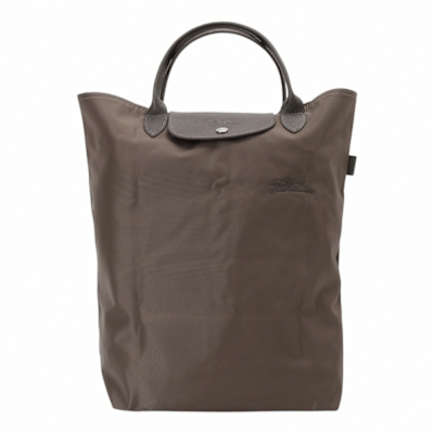 LONGCHAMP  LE PLIAGE 尼龍直式手提包(可可咖)大款