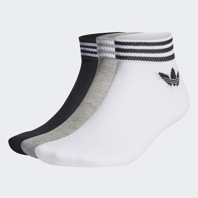 【adidas 愛迪達】 ADICOLOR 腳踝襪 3 雙入 - Originals 男/女 HC9550