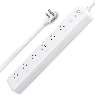 aibo 7開6插按壓式 過載斷電開關延長線(拉環扁插/台灣製)-1.8米