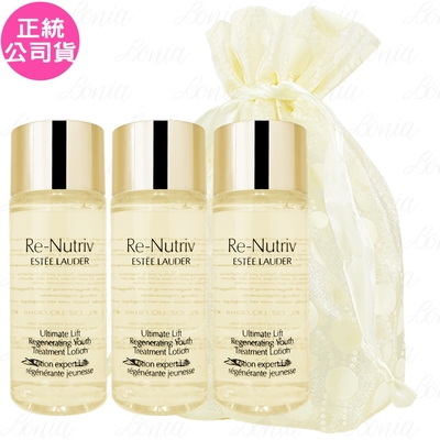 EsteeLauder雅詩蘭黛 ESTEE LAUDER 雅詩蘭黛 白金級極萃賦活花秘凝露(50ml)*3旅行袋組(公司貨)