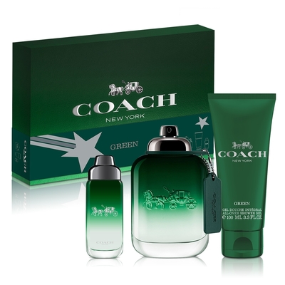 COACH 時尚都會男性淡香水禮盒(淡香水100ml+15ml+沐浴精100ml)-贈隨機紙袋