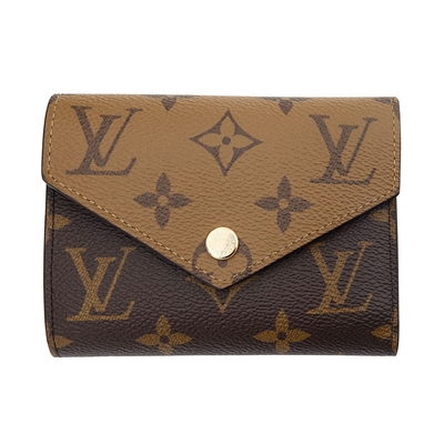 LOUIS VUITTON路易威登 【Louis Vuitton 路易威登】M81557 經典monogram帆布Victorine系列三折暗釦錢包短夾(雙色)