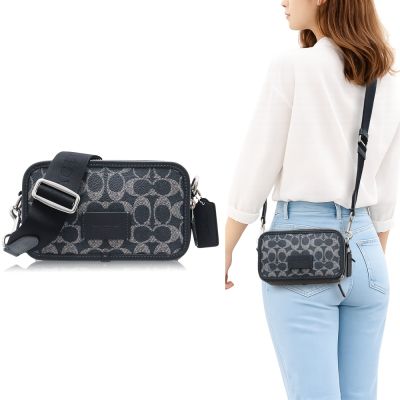COACH 經典PVC / 男女適用 迷你款 / 斜背包(深藍)