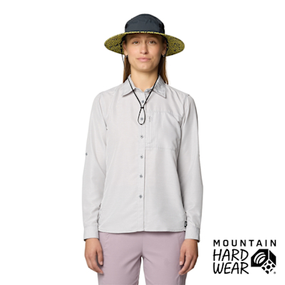 【Mountain Hardwear】Canyon Long Sleeve W 抗皺速乾防曬長袖襯衫 女款 淺沙丘 #2110541