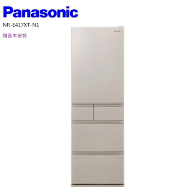 Panasonic國際牌 NR-E417XT-N1 406L 日本製五門鋼板電冰箱 香檳金 (贈好禮)