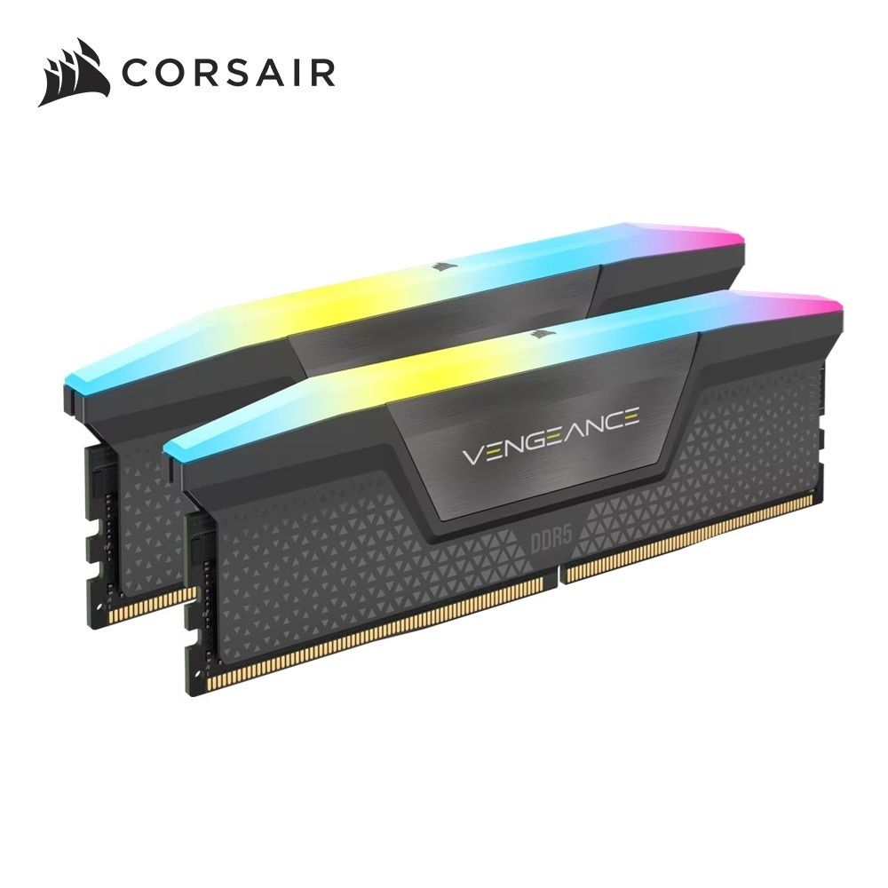 【CORSAIR 海盜船】Vengeance RGB 灰 64GB(32Gx2) DDR5-6000/CL30 (CMH64GX5M2B6000Z30)