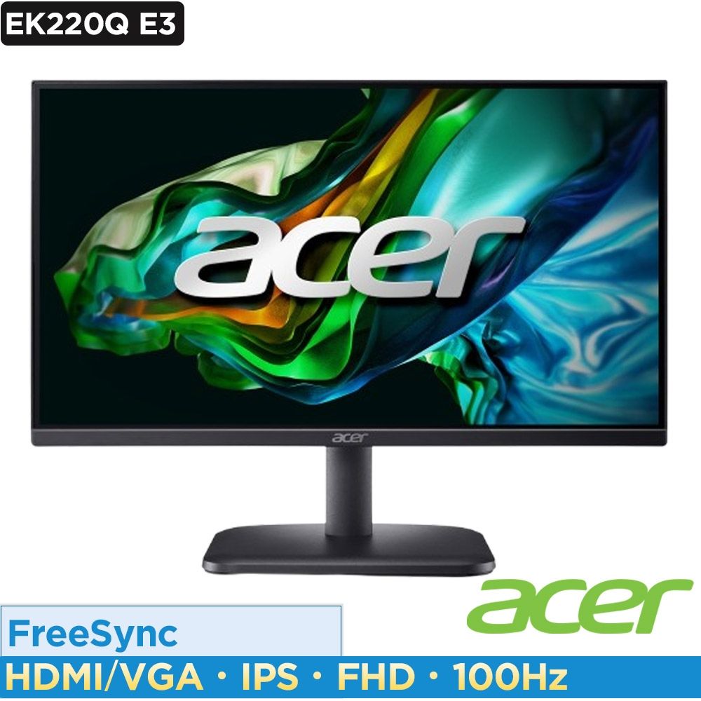 acer EK220Q E3bi IPSモニター Acer 宏碁EK220Q E3 22型IPS電腦