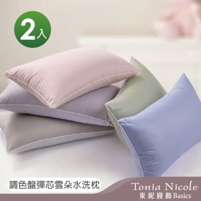 Tonia Nicole 東妮寢飾 調色盤雲朵水洗枕/雲柔防蟎抗菌水洗枕-2入組(多款任選)