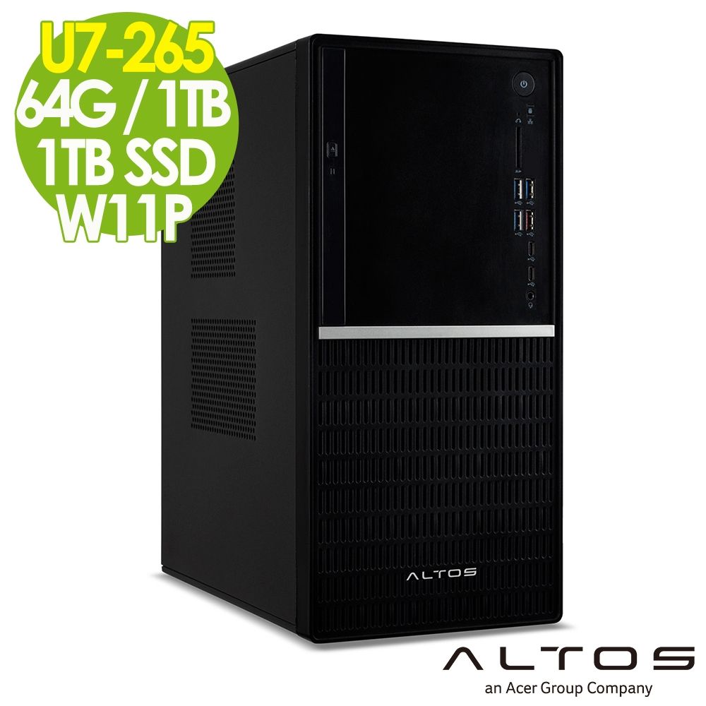 Acer 宏碁 Altos P130F10 SE 商用工作站 (U7-265/64G/1TB+1TB SSD/W11P)
