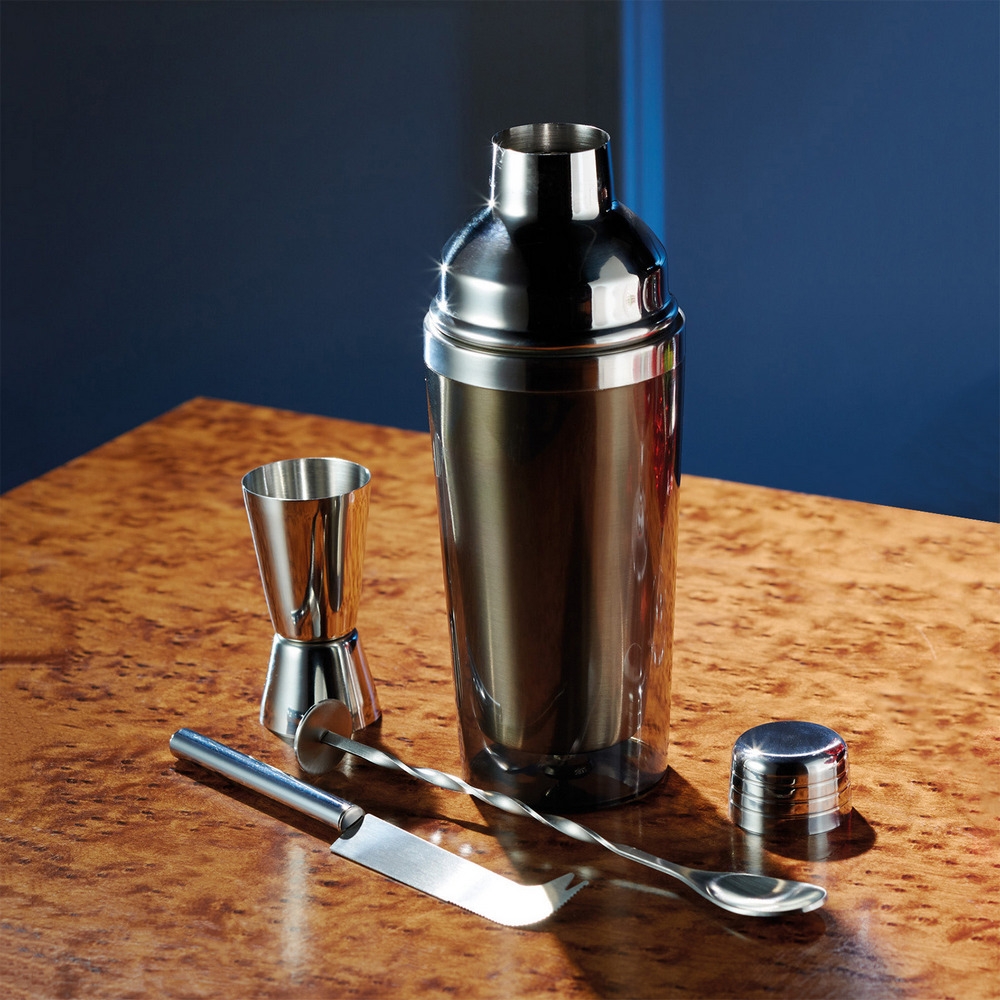 盃 盃台 酒器 杯器 杯 KitchenCraft》酒杯+調酒工具6件- 雪克杯搖酒器隔冰匙吧平匙調酒