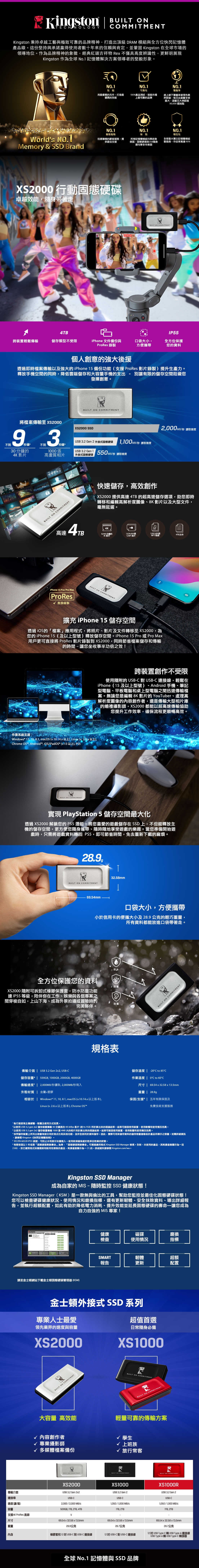 Kingston金士頓 SXS2000 2T - 詳情1